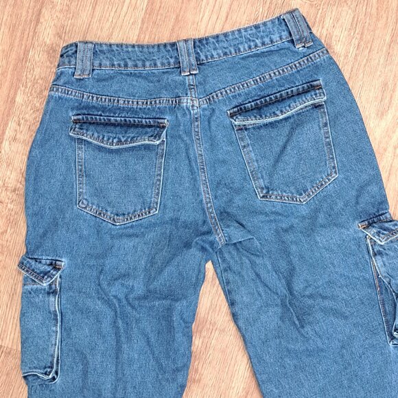 SHEIN SXY Cargo Denim Jean 90's Style Misses Size Medium - Picture 12 of 12